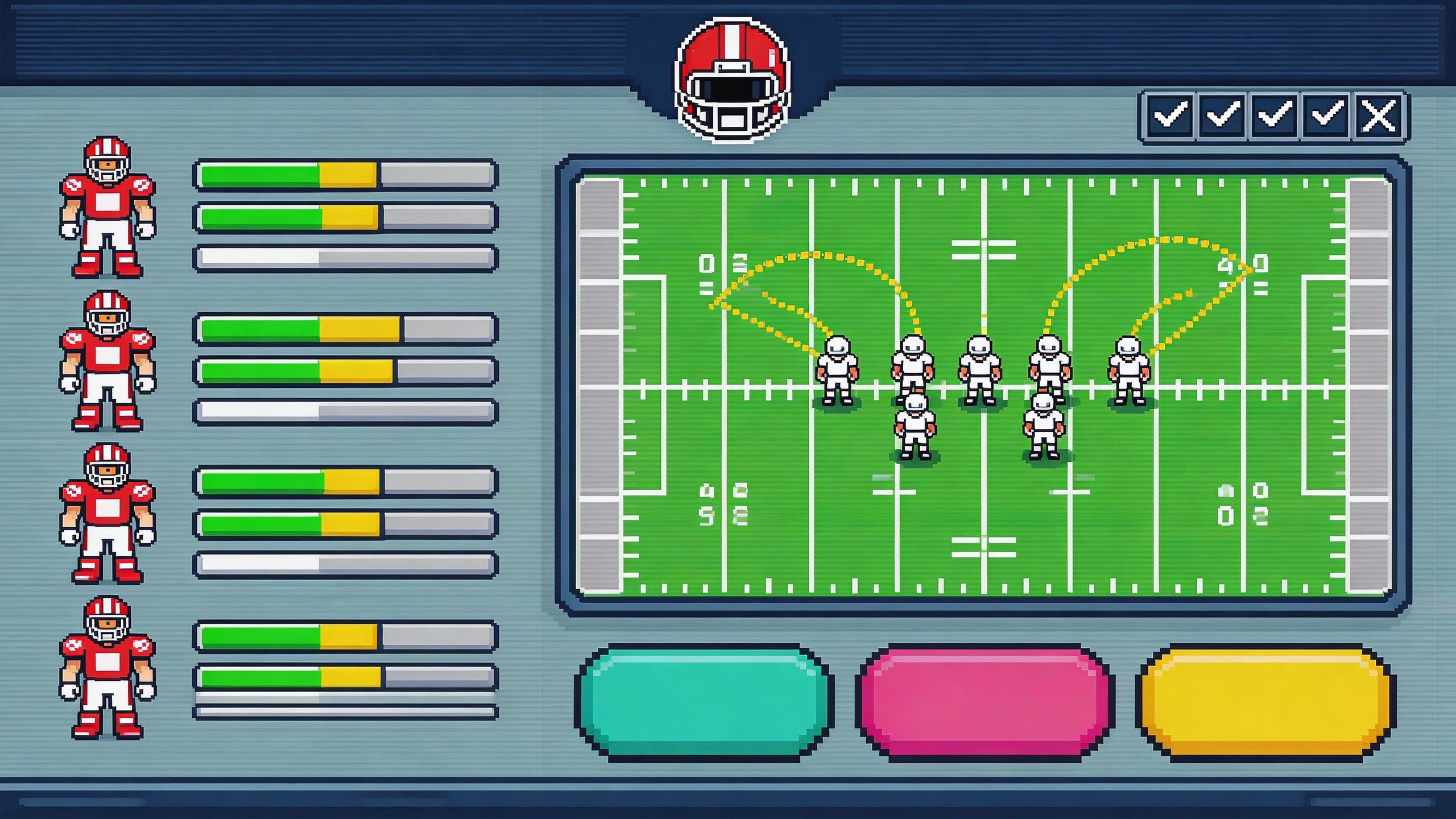 Retro Bowl team management